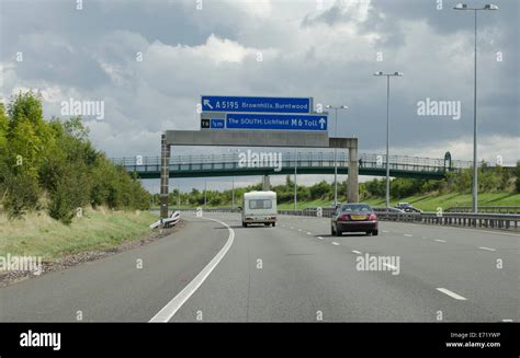 The M6 toll motorway UK Stock Photo - Alamy