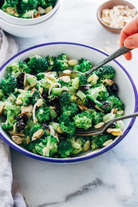 Broccoli Salad With Almonds And Cranberries Making Thyme For Health