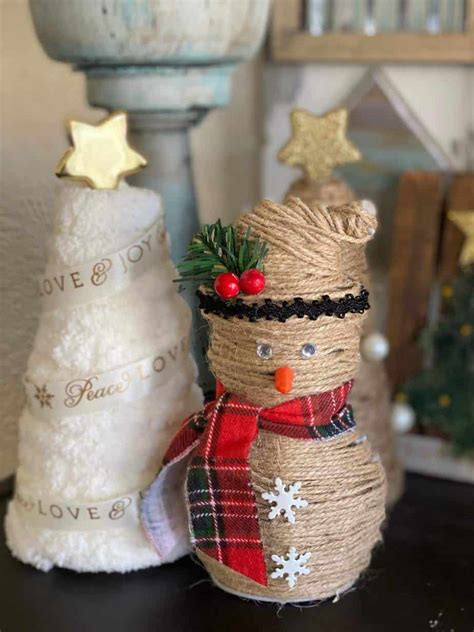 Rustic Twine And Yarn Foam Cone Christmas Trees Manda Panda Projects