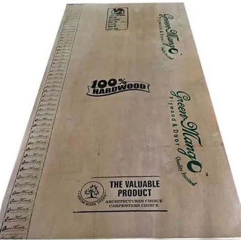 Green Mango Brown Commercial Hardwood Plywood Thickness 20 Mm Size