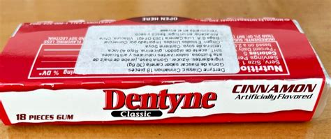 Dentyne Classic Cinnamon Gum 18 Pcs Discontinued Collectible Adams