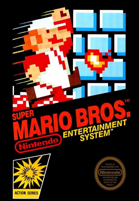 Super Mario Bros. Poster Nintendo Box Art Video Game NES Gamer Gaming ...