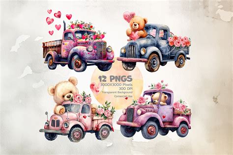 The Teddy Bear and His Truck Delivering Graphic by j2lohloh · Creative Fabrica