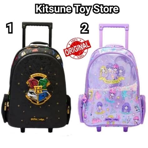 Jual Smiggle Harry Potter Trolley Backpack With Light Up Wheels