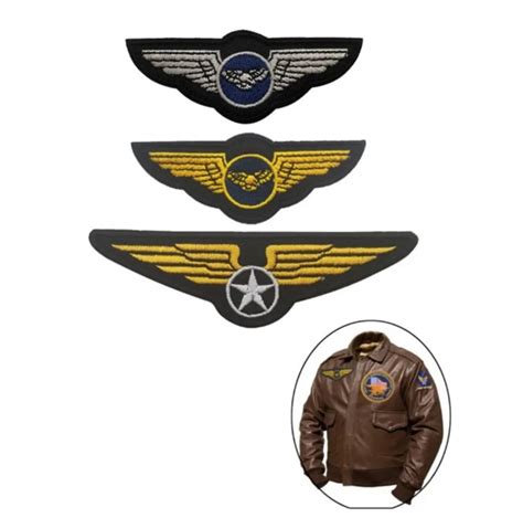 Insignia De Pecho De Piloto De Aviaci N Parche Bordado Gancho Y Bucle