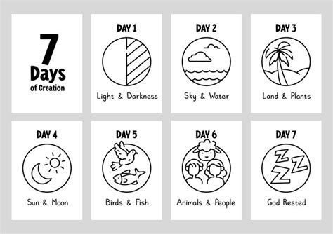 Days Of Creation Free Pdf Printables Printablee Days Of