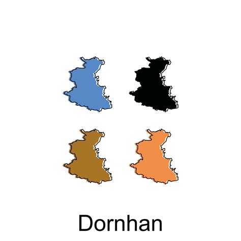 map  dornhan colorful geometric outline design world map country