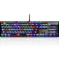 Teclado Mecânico Motospeed CK104 Gamer Preto Switch Azul RGB ABNT2