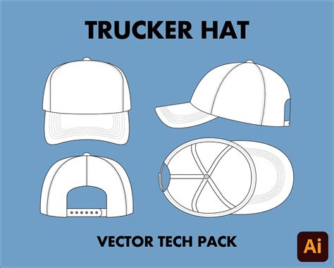 Trucker Hat Tech Pack Etsy