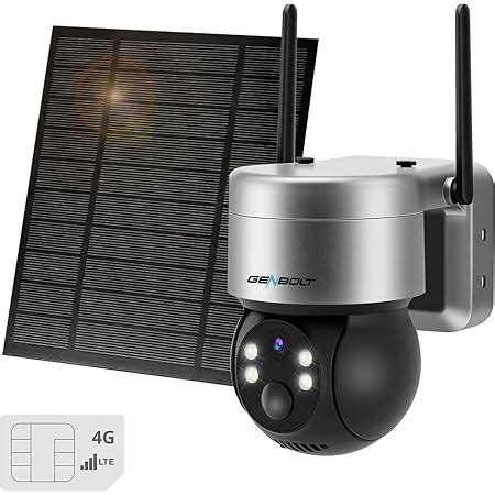 Genbolt G G Cam Ra Surveillance Exterieure Avec Carte Sim K Lte