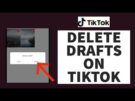 How To Delete Drafts On TikTok 2023 IPhone Android YouTube