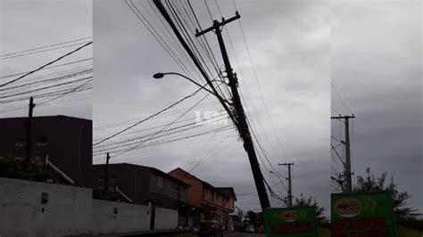 Poste prestes a cair preocupa moradores da Barra de Maricá Lei Seca