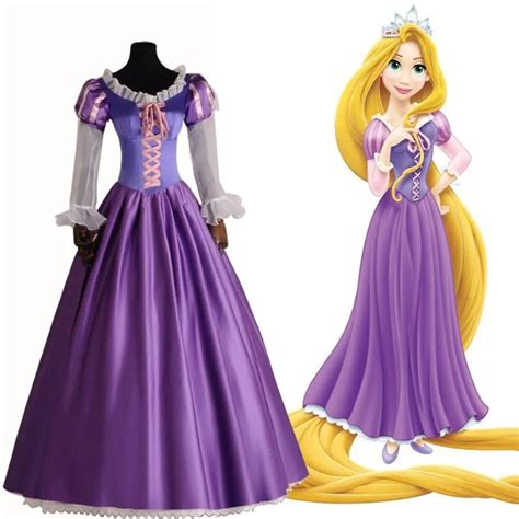 Nuevo Vestido De Fantas A Para Adultos Rapunzel Para Mujeres Pel Cula