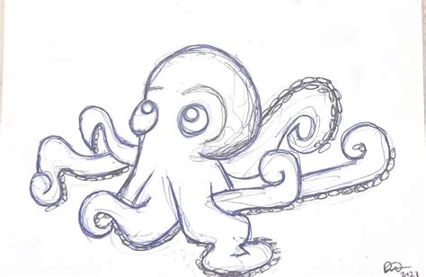 Octopus Pen Drawing - Etsy