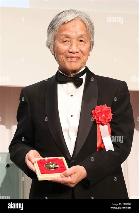 Tokyo Japan 16th Nov 2023 Japanese Scientist Masato Sagawa Receives