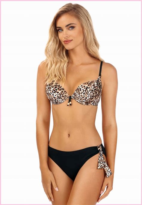 Bikini strój dwuczęściowy push up panterka r S 13757119207