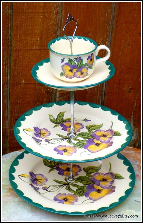 Three Tier Classic Victorian Afternoon Tea Cake Stand Vintage Etsy