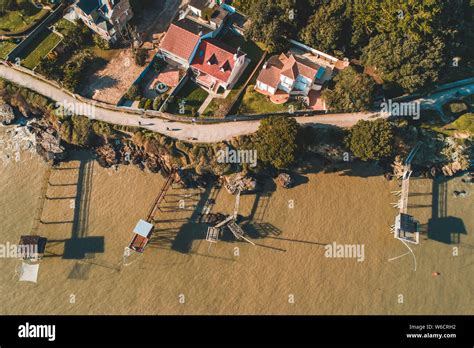 Pornic Brittany North Western France Aerial View Of The Fisheries