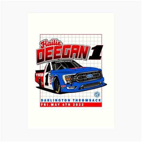 Hailie Deegan Merch Art Print For Sale By Williamrolland Redbubble