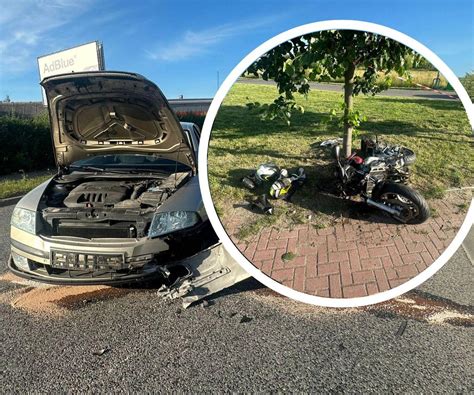 Siedlce Zderzenie Samochodu Z Motocyklem Na Ul Drabika Siedlce ESKA Pl