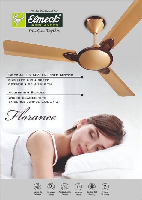 Electricity Elmeck Florance Ceiling Fan Sweep Size Mm Fan Speed