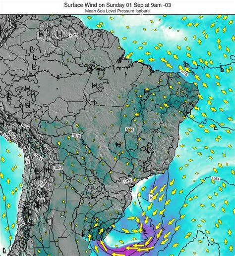 Brazil Surface Wind On Sunday Nov At Am