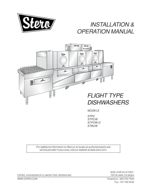 Pdf Flight Type Dishwashers• National Electrical Code Necnfpa 70