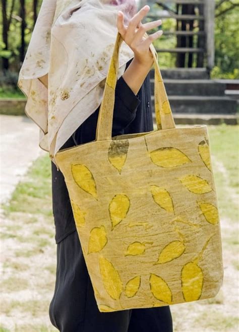 Totebag Ecoprint Lampung Vintage Handbag Sustainable Bag Etsy