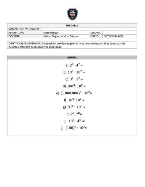 Problemas Geom Tricos De Ra Ces Cuadradas Profe Social