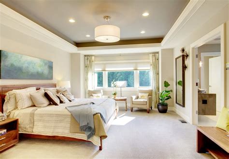 25 Master Bedrooms With Flush And Semi Flush Mount Ceiling Lights Photos