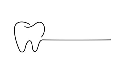 Tooth Logo Icon And Line For Text For Dentist Or Stomatology Dental