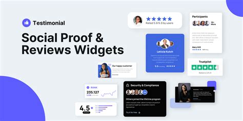 Testimonial Social Proof And Reviews Widgets Figma