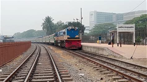 Karnaphuli Express Departing From Dhaka Airport Railway Station