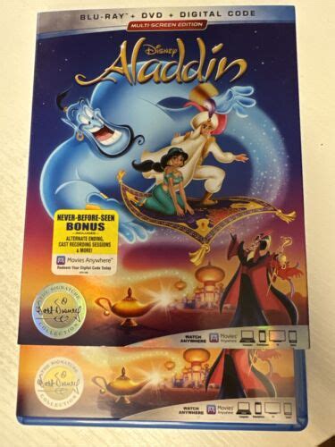 Aladdin The Walt Disney Signature Collection Blu Ray 1992 Slip No