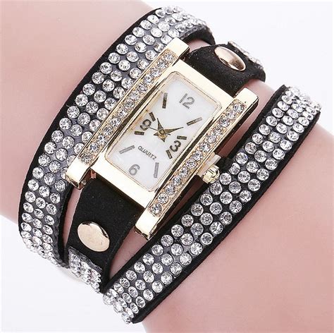 Buy Women Leather Strap Quartz Watches Gold Dial