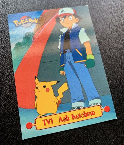 Pokemon Topps Tv Animation Edition Ash Ketchum Tv Blue Logo Non Holo