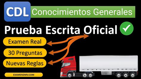 Examen De Conocimientos Generales CDL 2023 Parte 2 YouTube