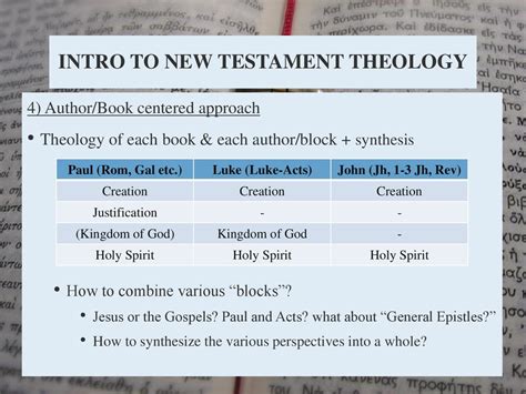 The 5511 New Testament Theology Ppt Download