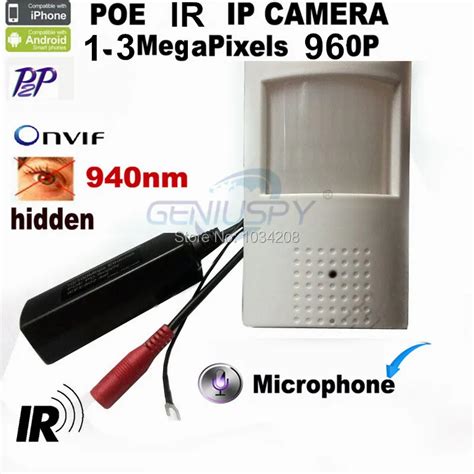 1.3MP 960P Poe Ip Camera Poe 940Nm Infrared Ip CamIR POE PIR Style ...