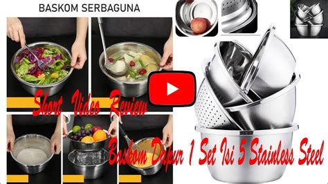 Short Video Micoe Baskom Dapur Set Isi Dari Stainless Steel Tebal