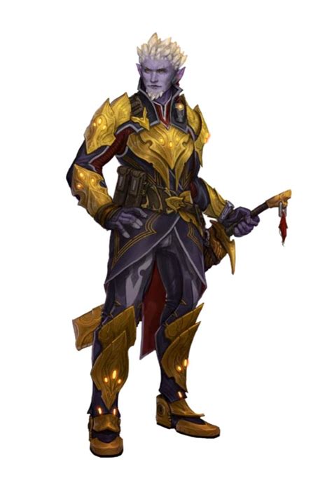 Male Shaitan Fighter Starfinder Pathfinder PFRPG DND D D 3 5 5E 5th