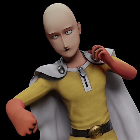 One Punch Man Saitama 3d Print Model 3d Model 3d Printable Cgtrader