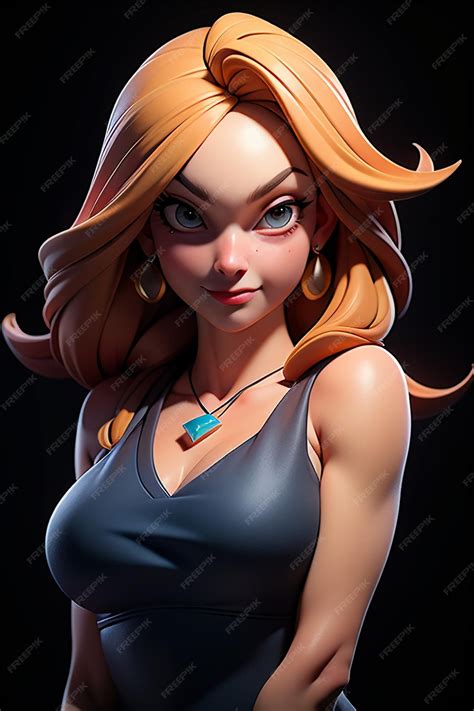 Premium Ai Image 3d Rendering Cartoon Character Pretty Girl Game