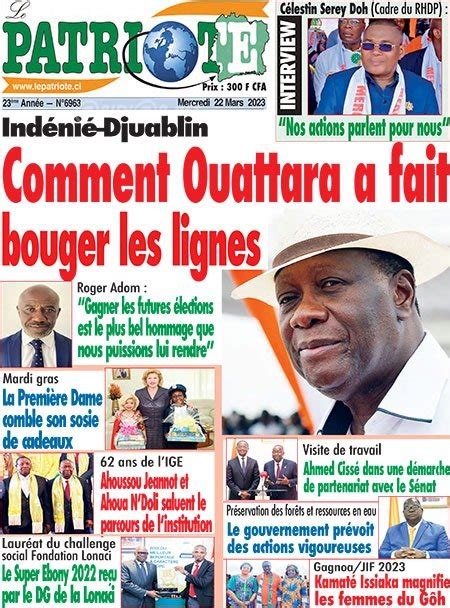 Titrologie Mars Revue De La Presse Ivoirienne Le Ppa Ci En