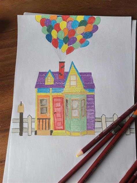 Easy Up House Drawing Step By Step [Detailed Tutorial] | Acrylic ...