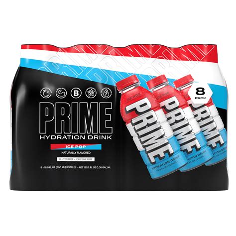 Prime Hydration Drink Ice Pop Pack Fl Oz Bottles Walmart