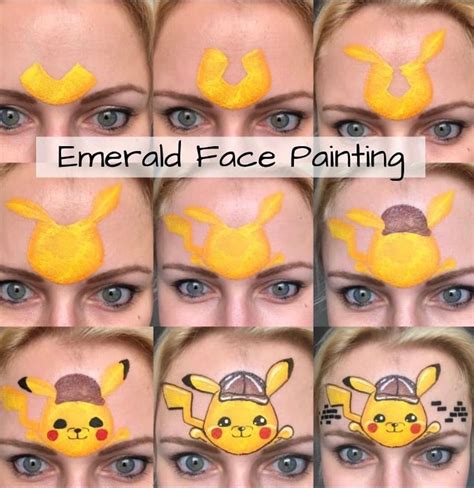 Pikachu Face Painting Face Painting Easy One Stroke Painting Face