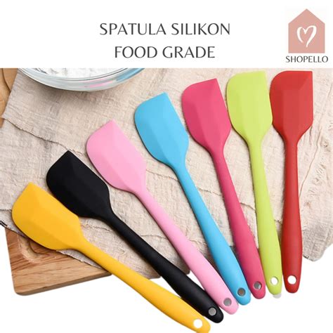 Jual Shopello Spatula Silikon Sutil Pengaduk Adonan Spatula Kue Tahan