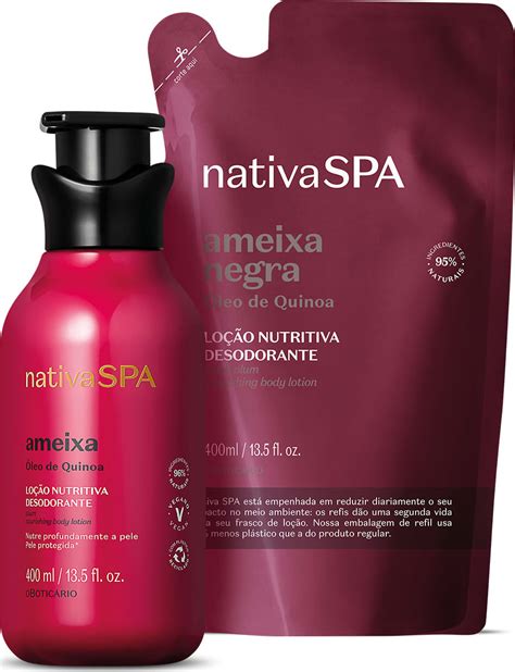 Combo Nativa Spa Lo O Hidratante Corporal Ameixa Ml Refil Lo O