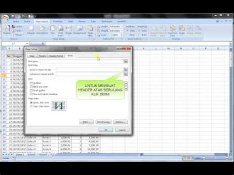 Rumus Fungsi Excel Cara Print Judul Berulang Di Excel